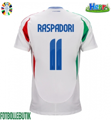 Italien Giacomo Raspadori #11 Bortatröja EM 2024 Kortärmad